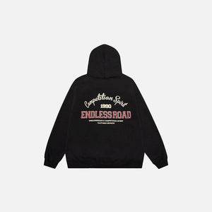 Loose Retro Endless Road Hoodie - tntwear1