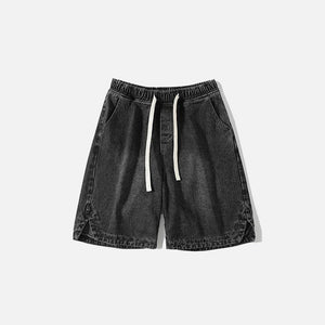 Washed Sports Denim Shorts - tntwear1