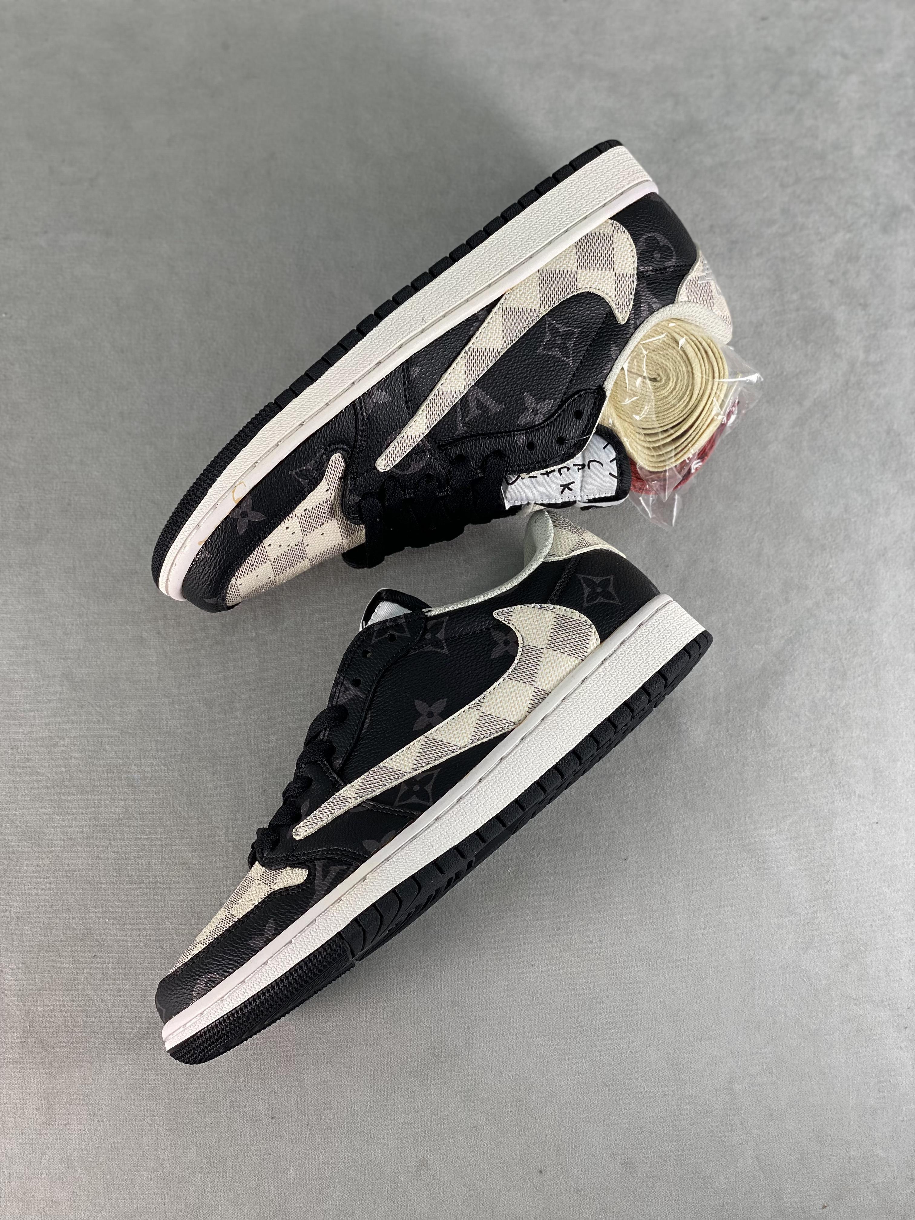 Custom Travis Scott x Fragment x Air Jordan 1 Low TS x LV DM7866-512 - tntwear1