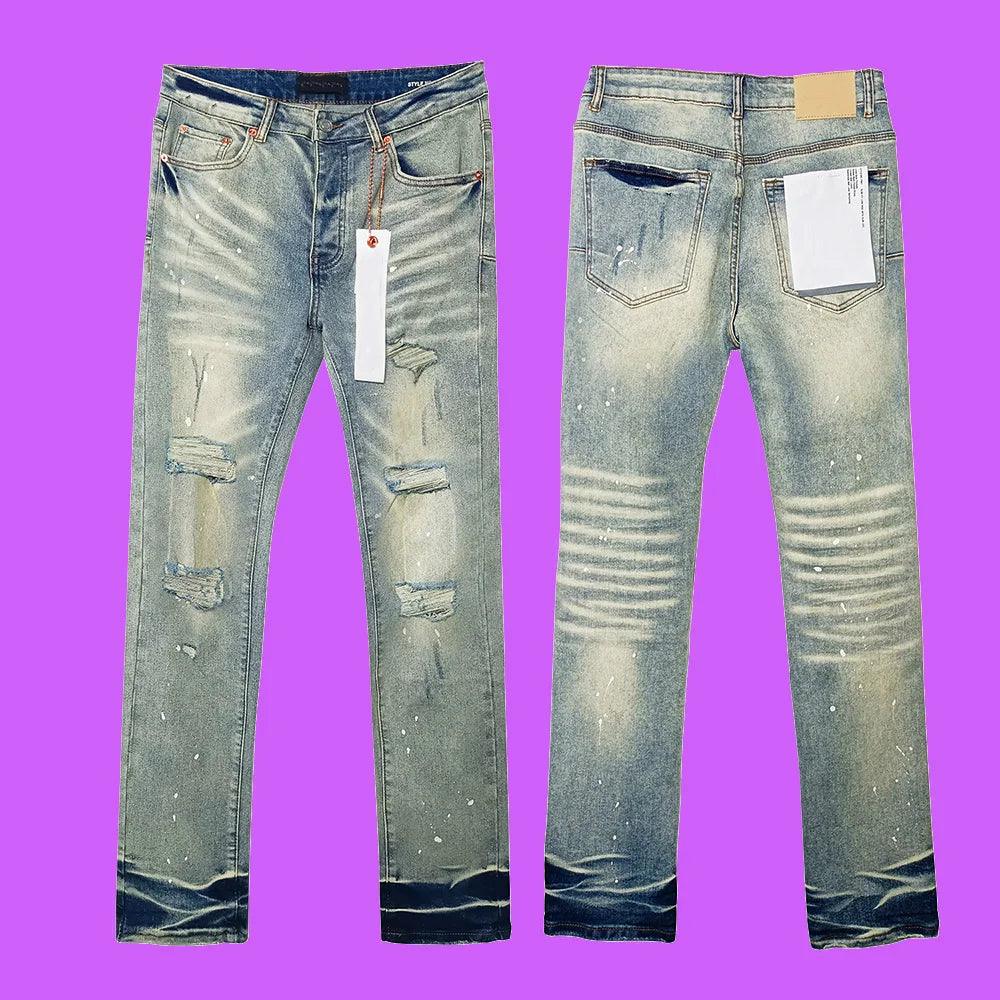 Premium Brand PRPL Roca Jeans Light Indigo P002 - tntwear1