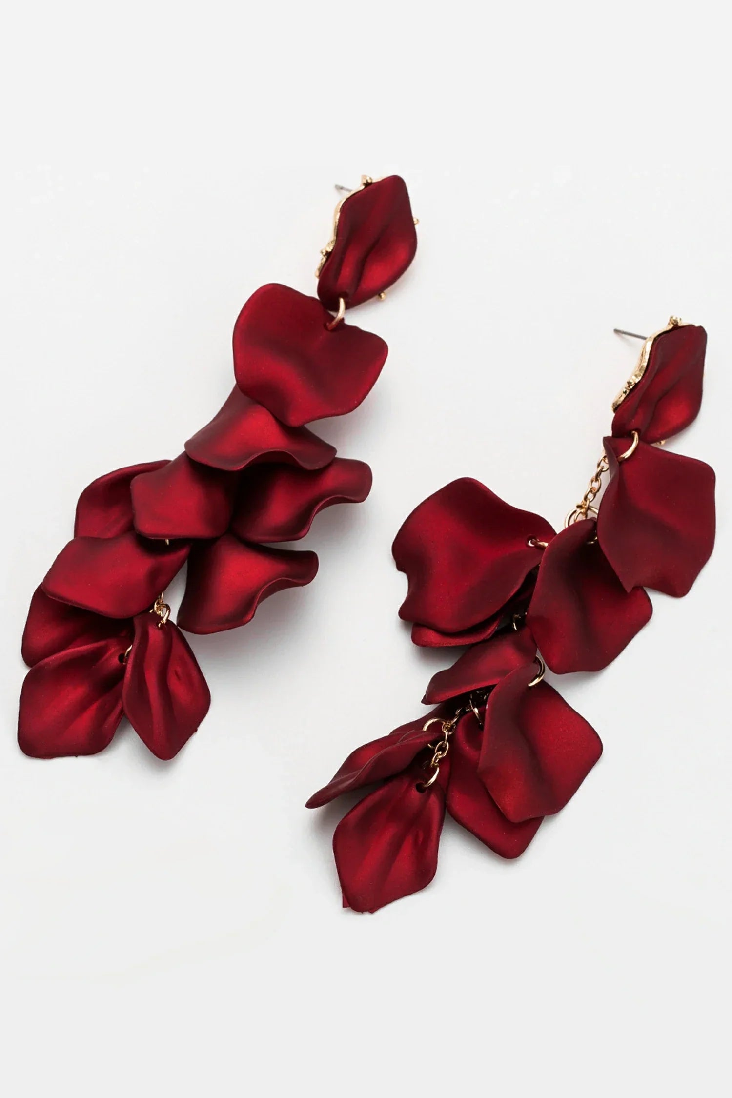 Lacy Red Flower Earrings