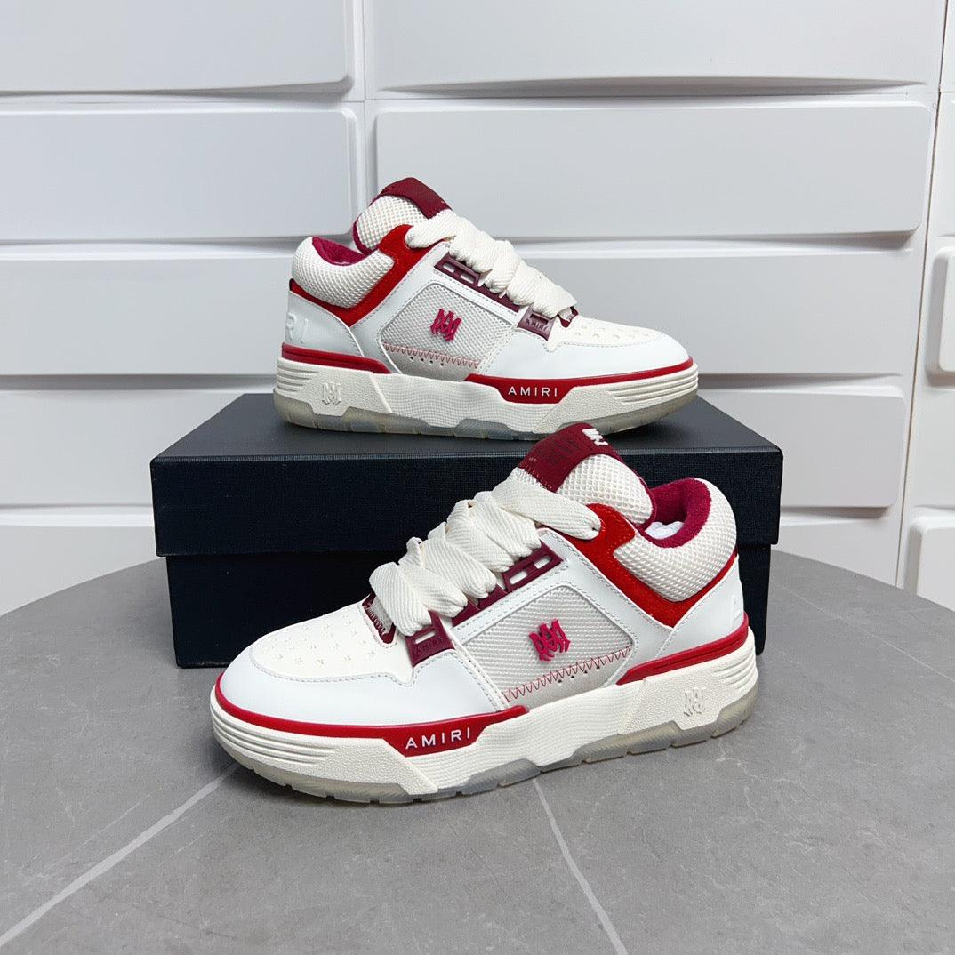 AMR MA-1 White and Red Sneakers-133 - tntwear1