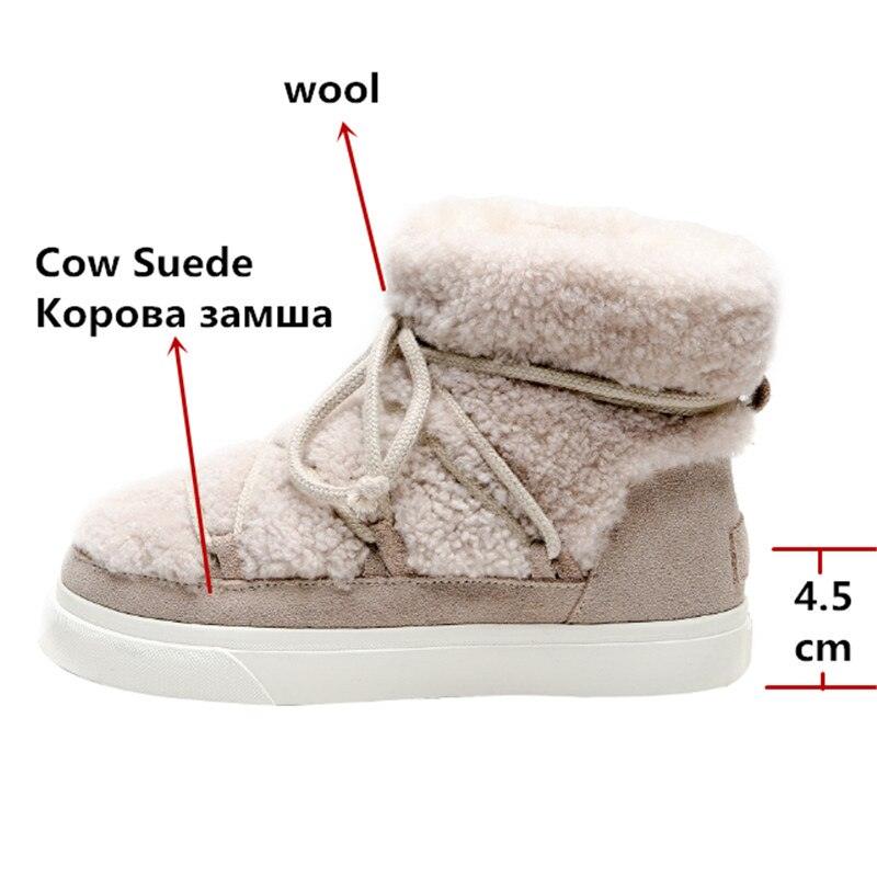 FEDONAS Sweet Women Wool Cow Suede Ankle Boots Female Big Size Snow Boots Dancing Casual Shoes Woman Newest Flats Platform Boots - tntwear1