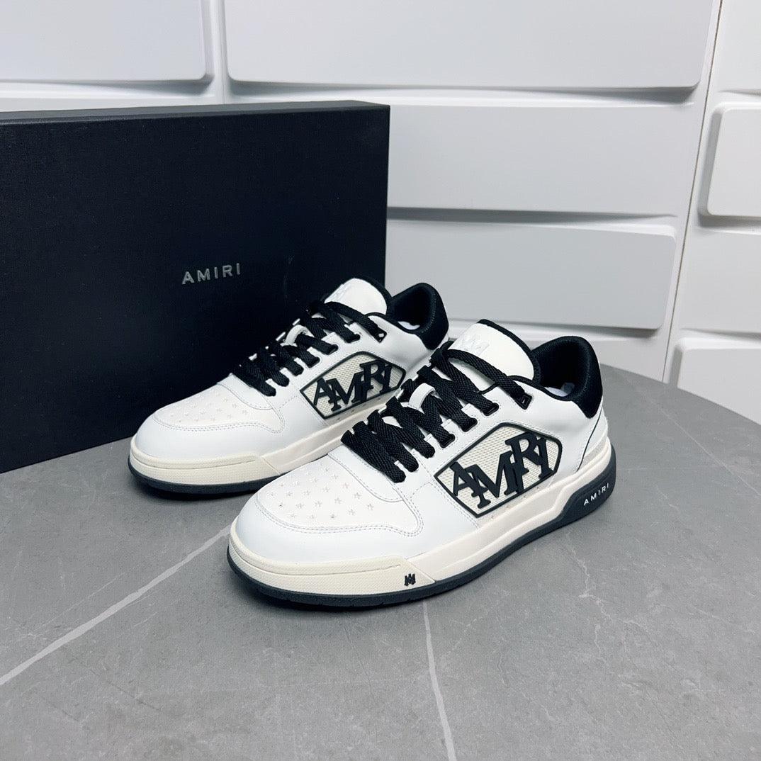 AMR Classic Low Black and White Sneakers-124 - tntwear1