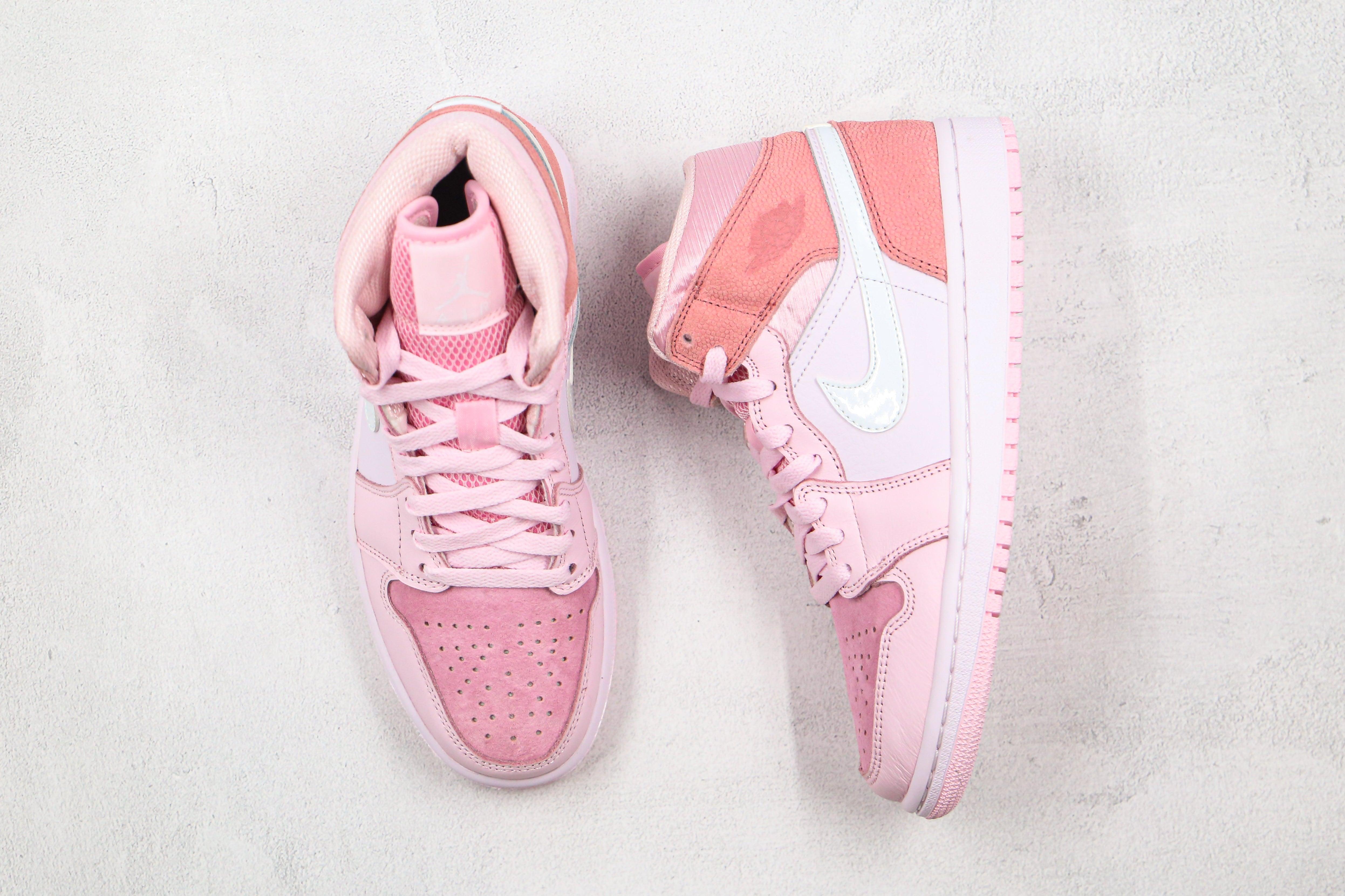 Custom Air Jordan 1 Mid" Digital Pink High Q - tntwear1