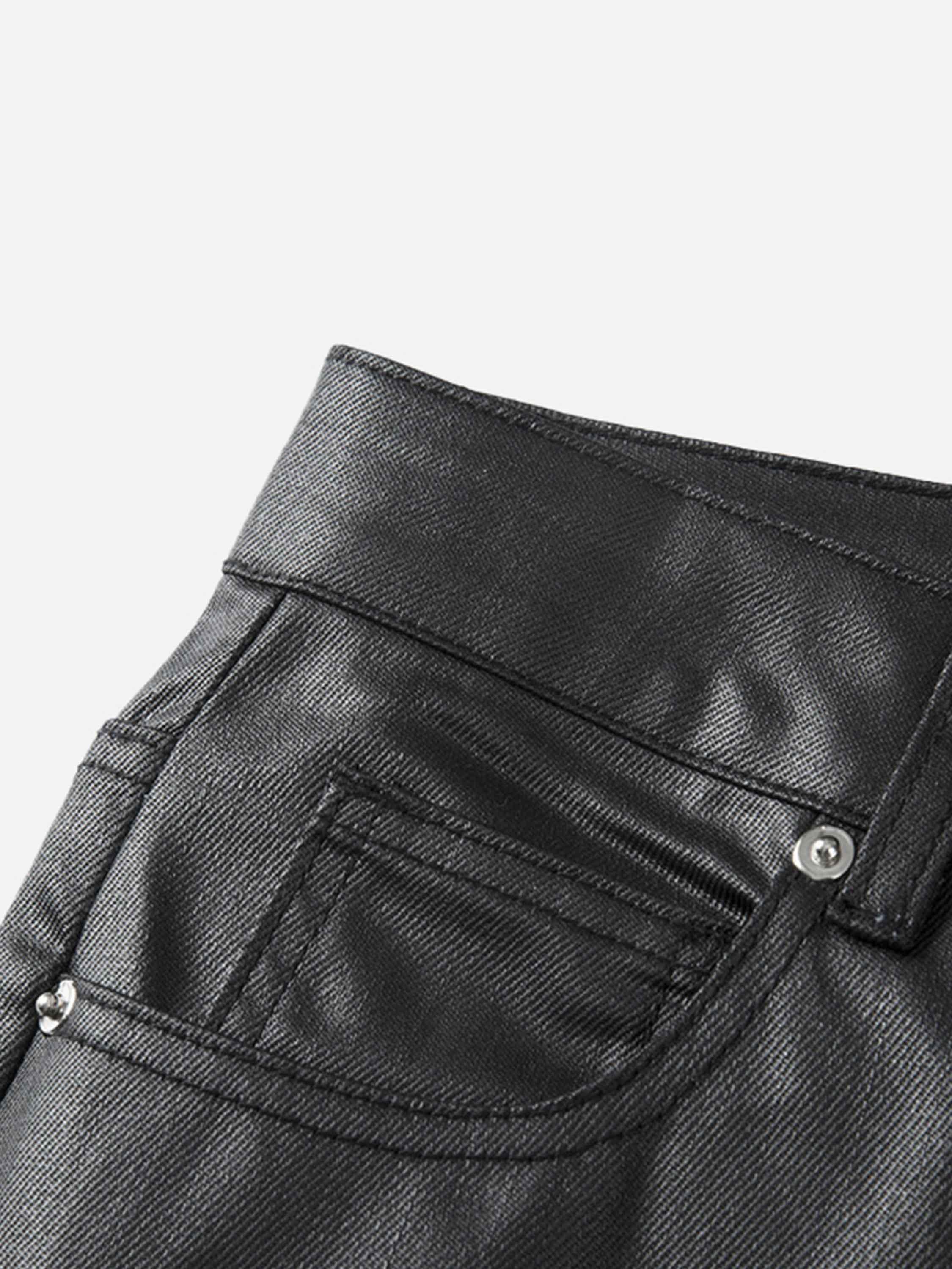 1984 Retro Zipper Pocket Slim Straight Pants - tntwear1