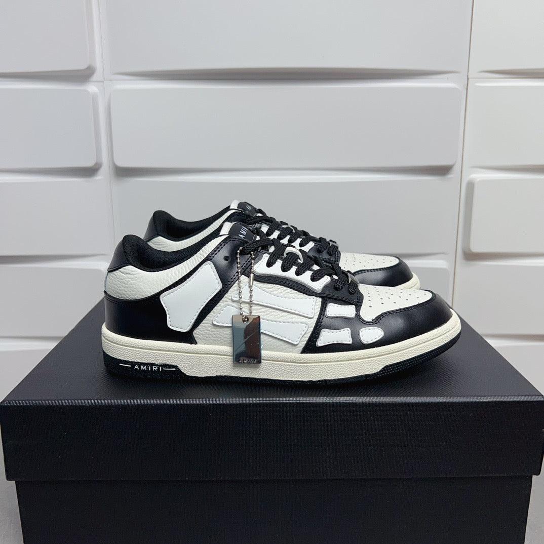 AMR Skel Top Low Black and White Sneakers-146 - tntwear1