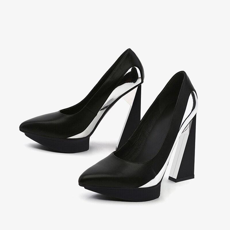 11.5cm Extreme Strange High Heels Women Pumps 2.5cm Platform Woman Pointed Toe High Heels Shoes Stiletto - tntwear1