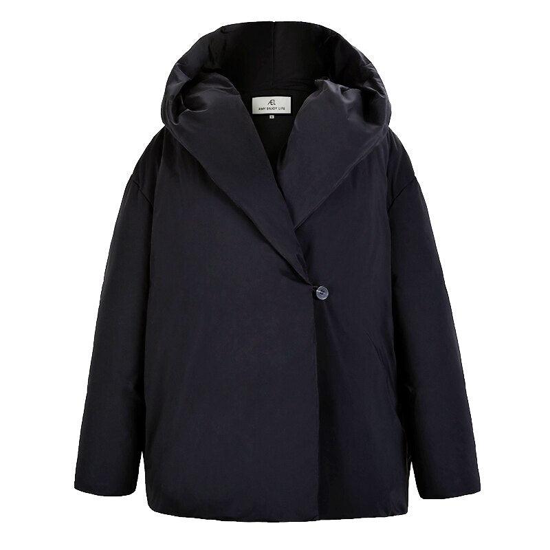 Autumn And Winter Small Crowd Hooded Down Jacket Women's New Trend Package Loose Coat - tntwear1