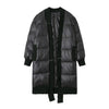 Loose Fit Black Spliced Down Jacket - tntwear1