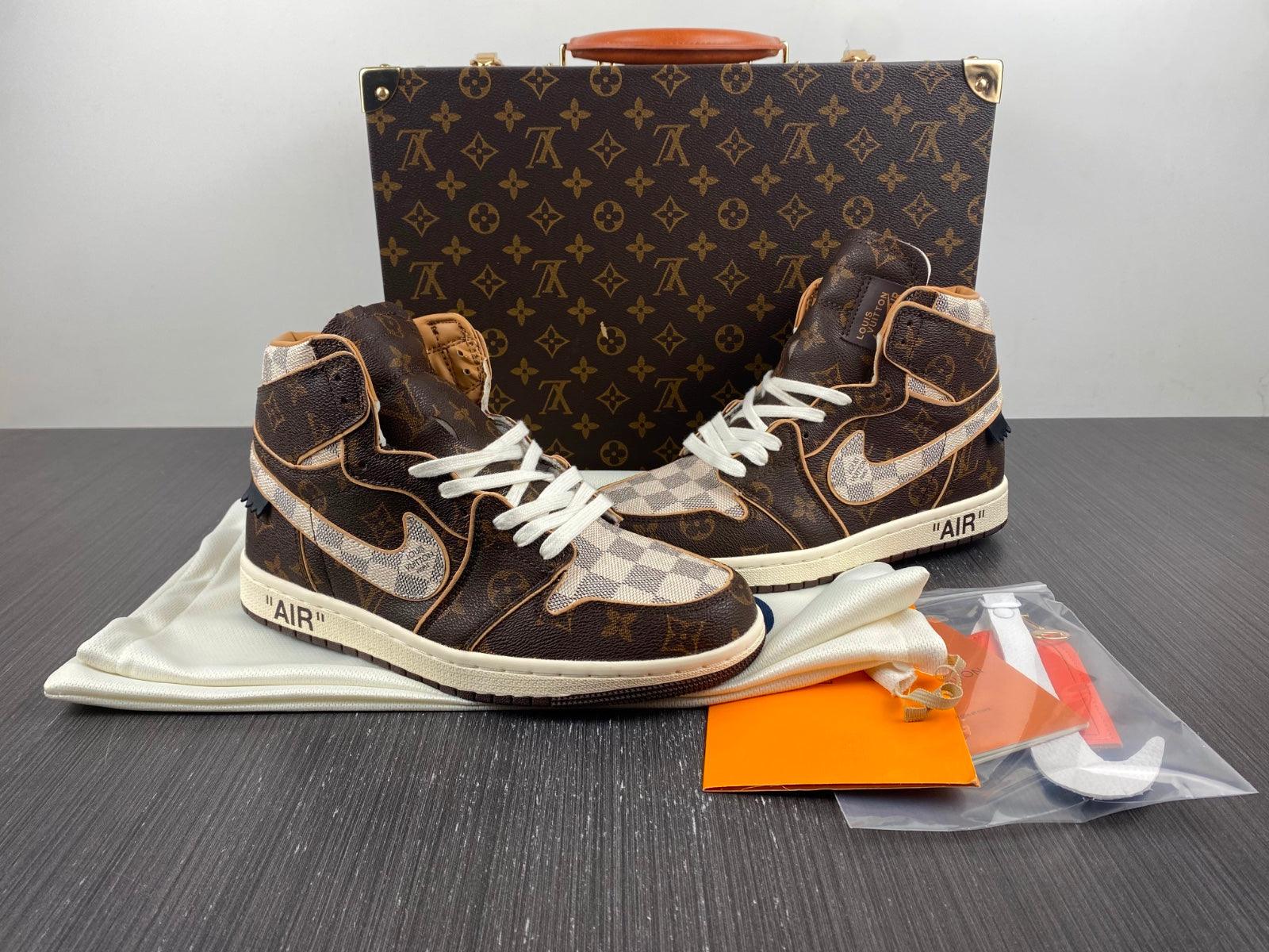 Custom Air Jordan 1 x LV x OFF-W Monogram - tntwear1