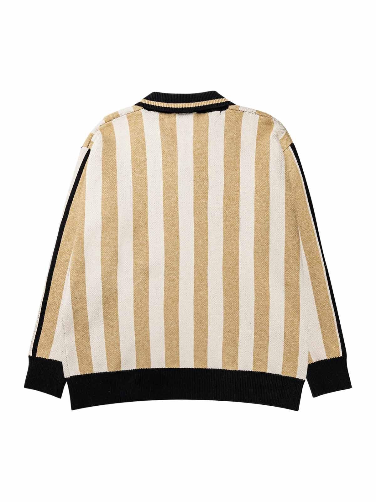 Tntwear Striped Star Jacquard Knit Sweater