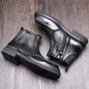 Hight End Boots Men Winter Shoes Full Grain Leather Chelsea Boots Business Man Elegant Zip Ankle Boots Retro - tntwear1