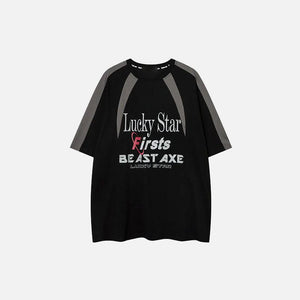 Y2K Vintage Lucky Star Graphic T-shirt - tntwear1