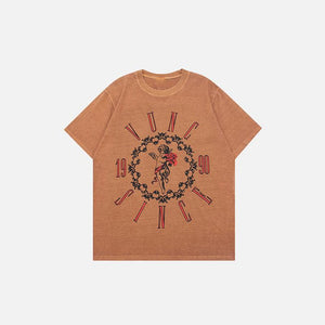 Y2k Peace Flower Printed T-shirt - tntwear1