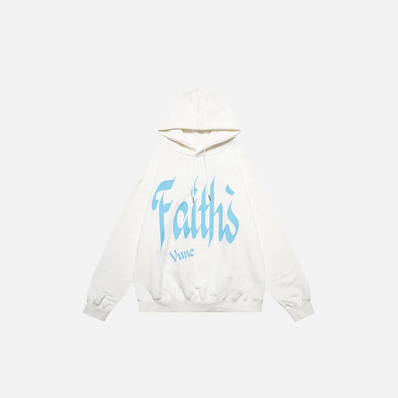 "Faith's" Letter Print Loose Hoodie - tntwear1