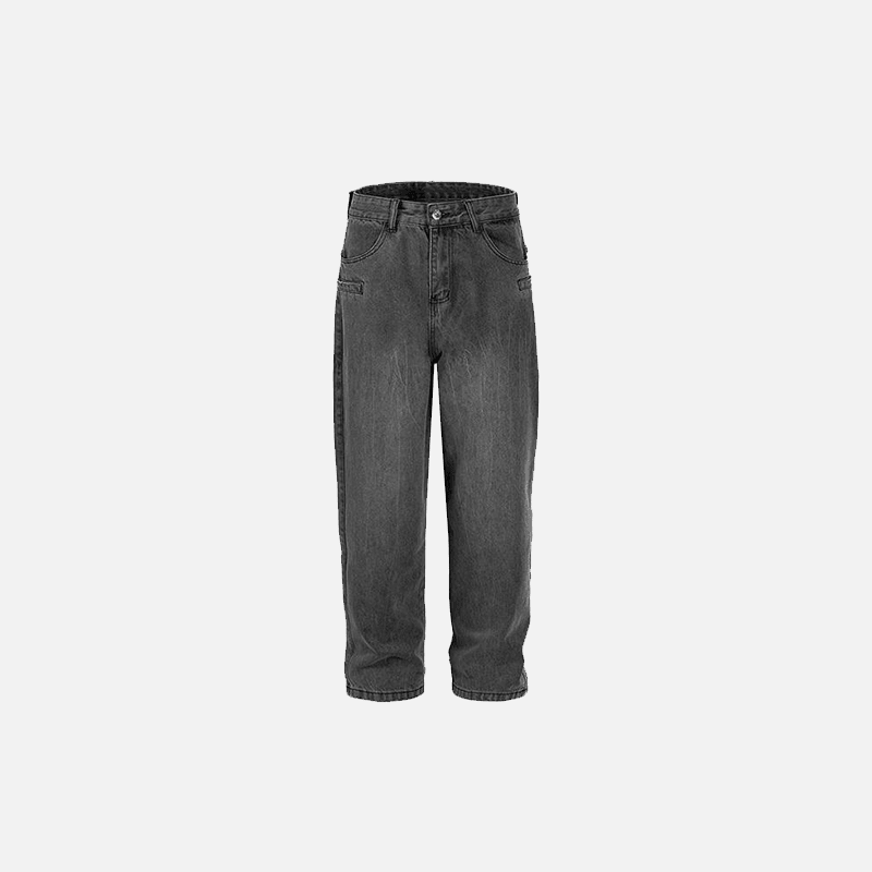 Baggy Doubled Washed Jeans - tntwear1