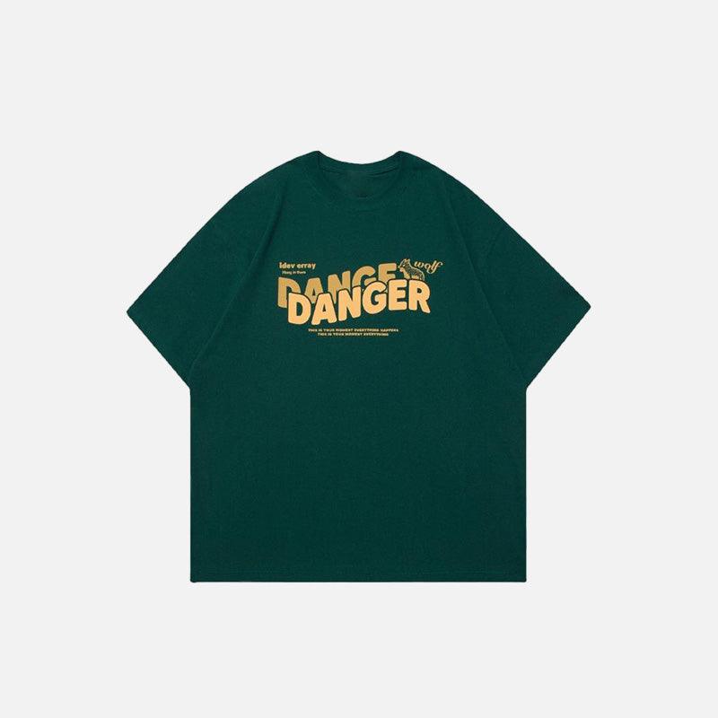 Loose Danger Printed T-shirt - tntwear1