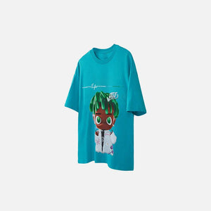 Loose Green Algae Head T-shirt - tntwear1