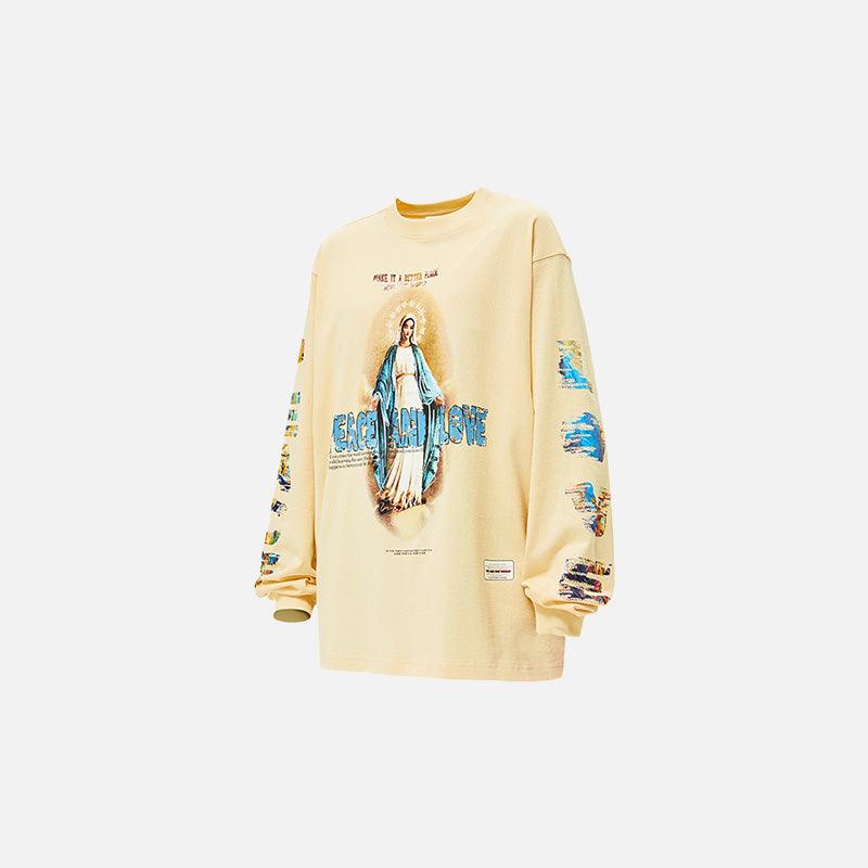 Virgin Mary Long-sleeved T-shirt - tntwear1