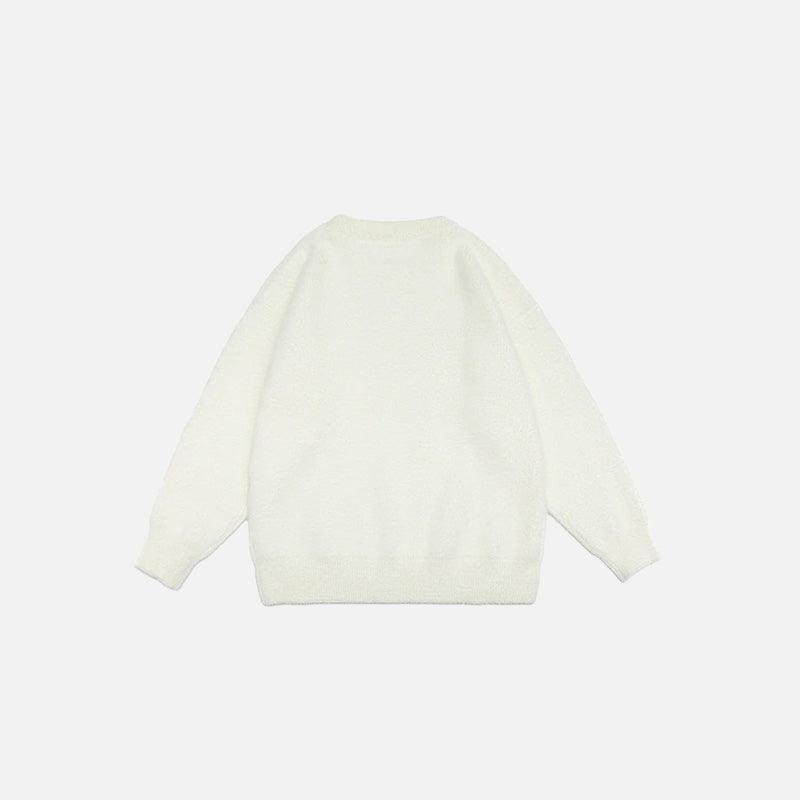 Fuzzy Cozy Knitted Sweater - tntwear1