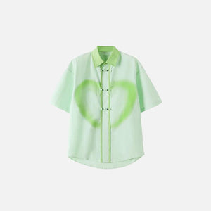 Green Heart Graffiti Women's Shirt - tntwear1