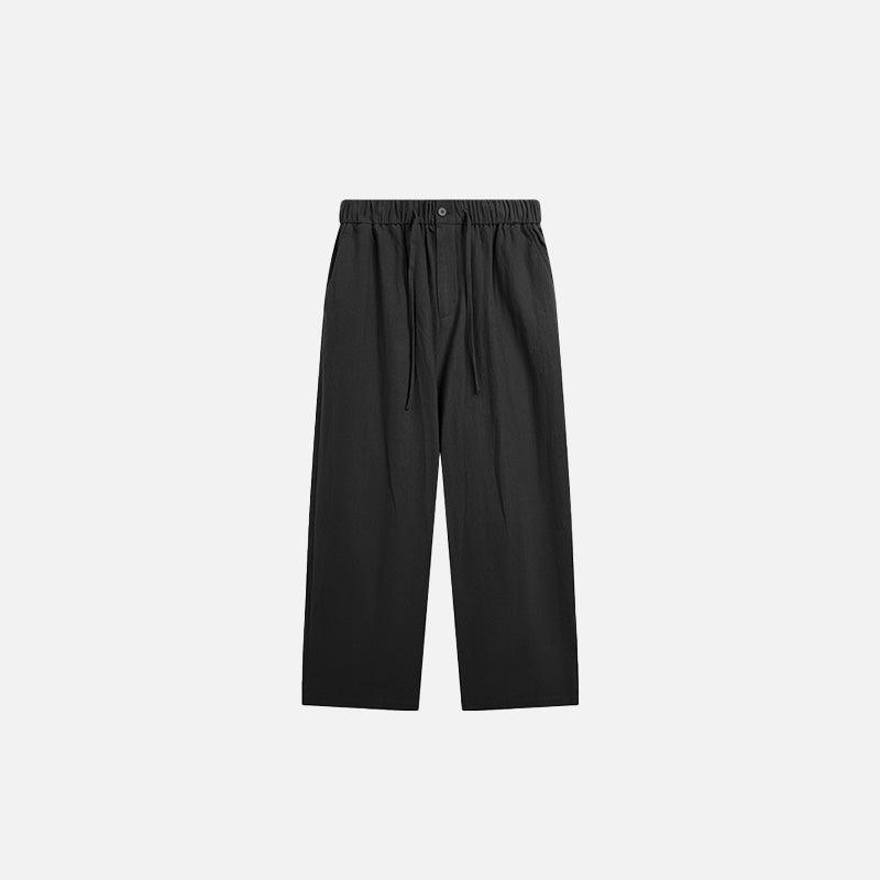 Loose Solid Color Baggy Pants - tntwear1