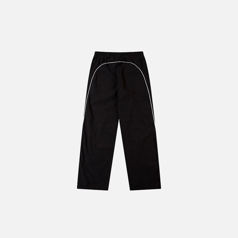 Y2K Black Patchwork Sports Pants - tntwear1