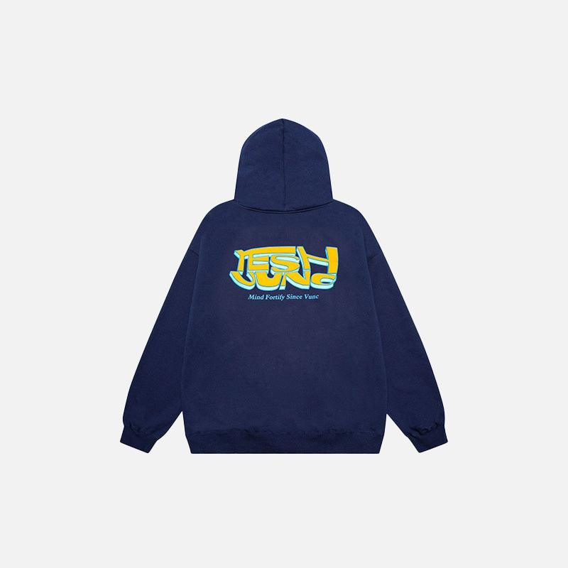 "No" Letter Print Loose Hoodie - tntwear1