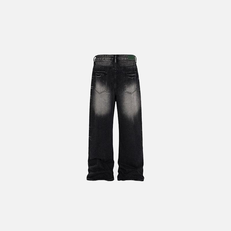 Washed Black Loose Jeans - tntwear1