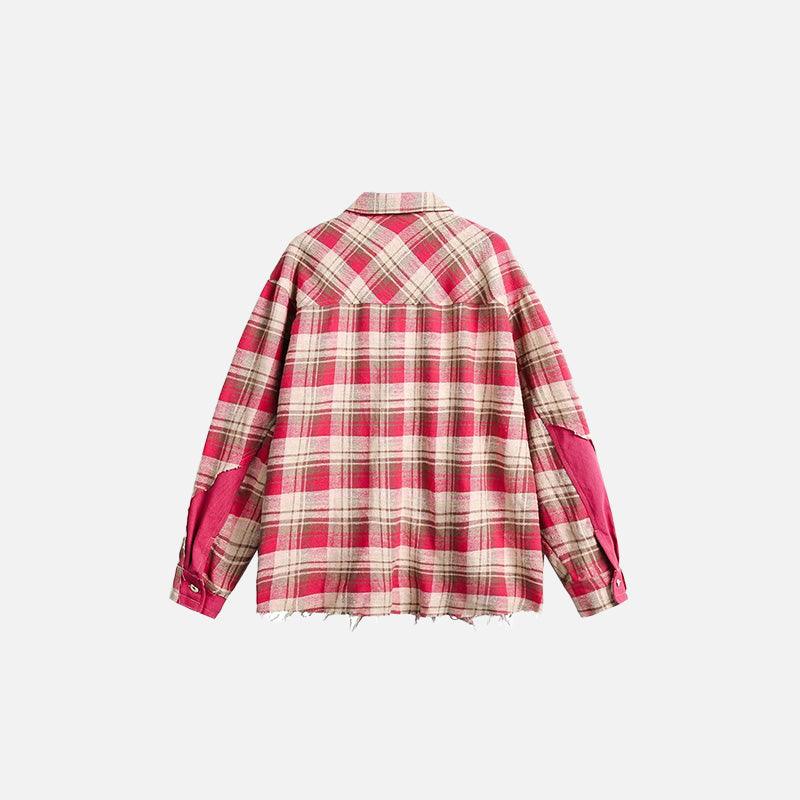 Broken Red Plaid Shirt - tntwear1