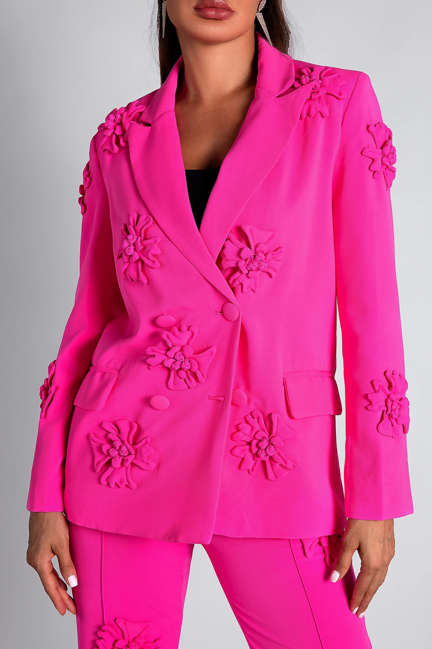 Amaryllis Floral Embroider Blazer Set