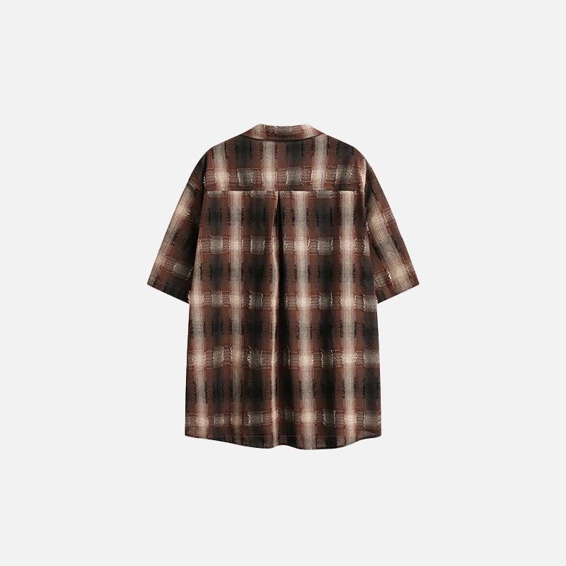 Women's Plaid Short-sleeved Shirt - tntwear1