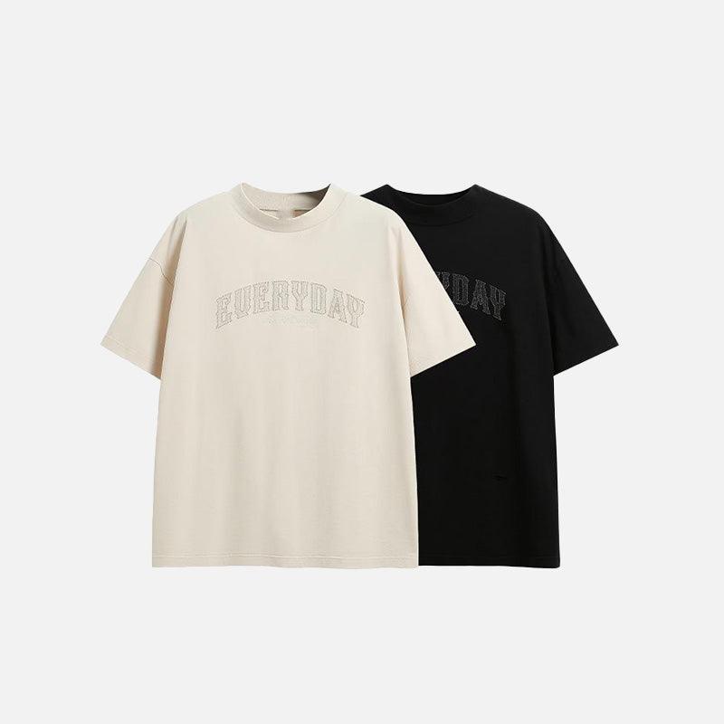 Embroidered Loose T-shirt - tntwear1