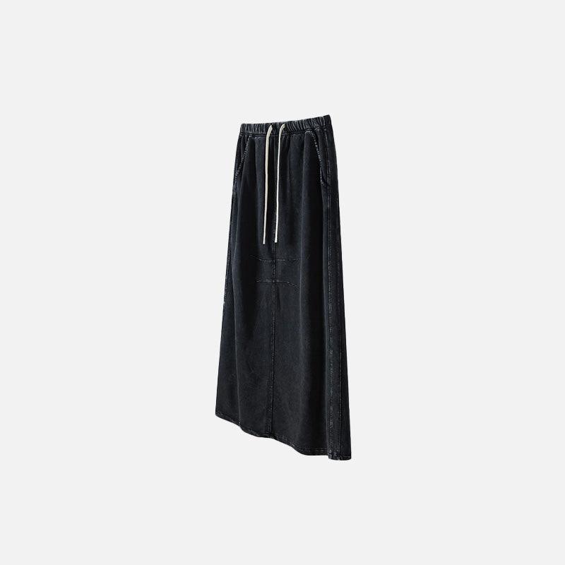 Women's Washed Loose Slit Long Skirt - tntwear1