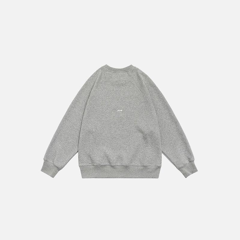 Number 9 Embroidered Sweatshirt - tntwear1