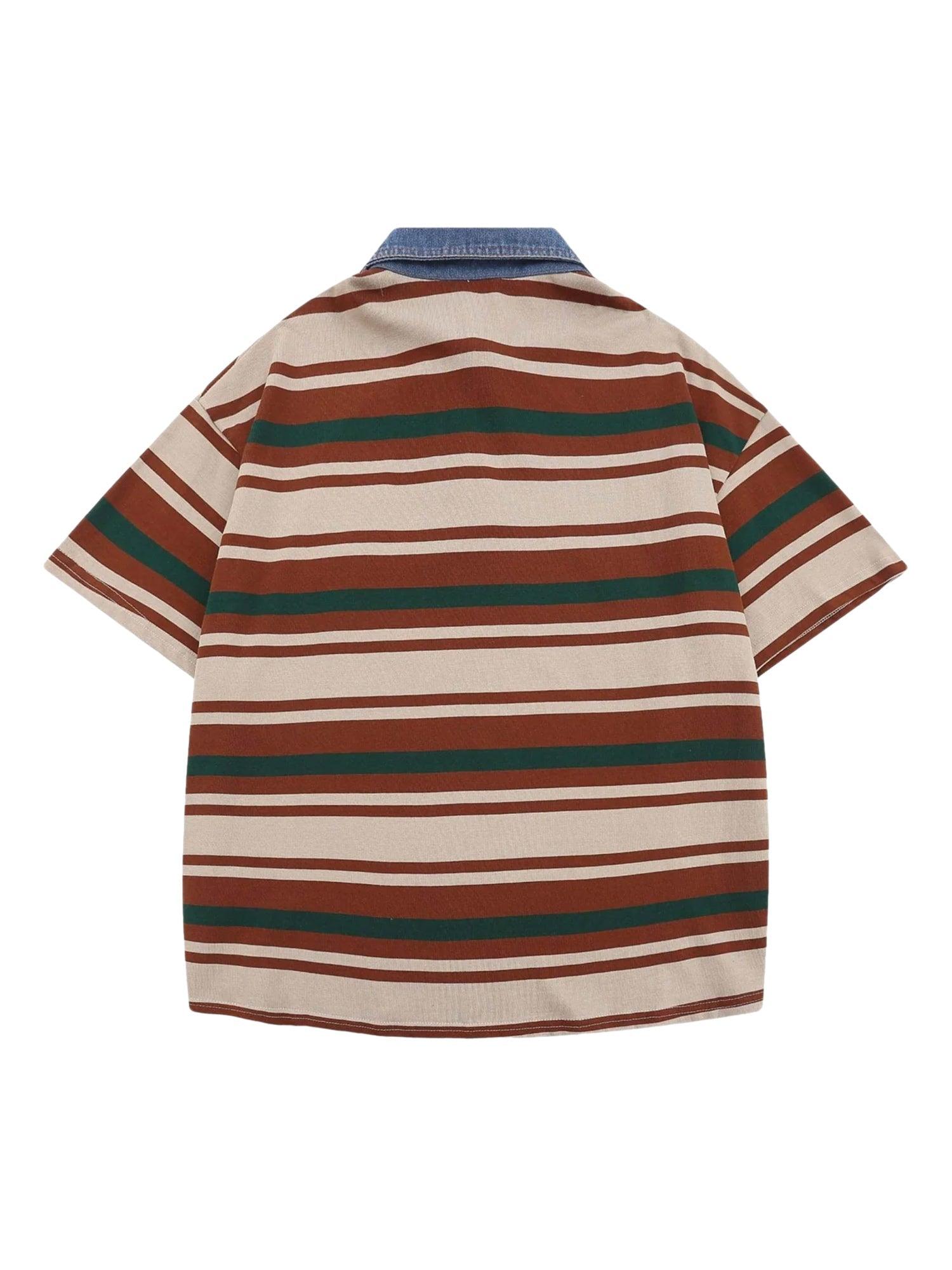 Tntwear Vintage Striped Polo Shirt - 2165 - tntwear1