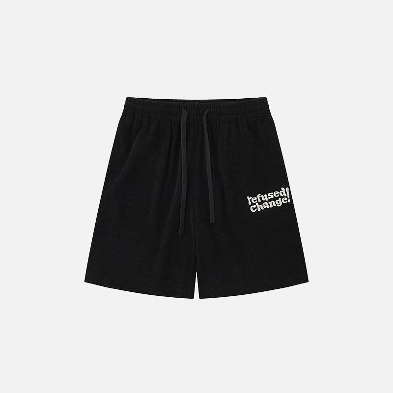 "Refused Change!" Printed Shorts - tntwear1