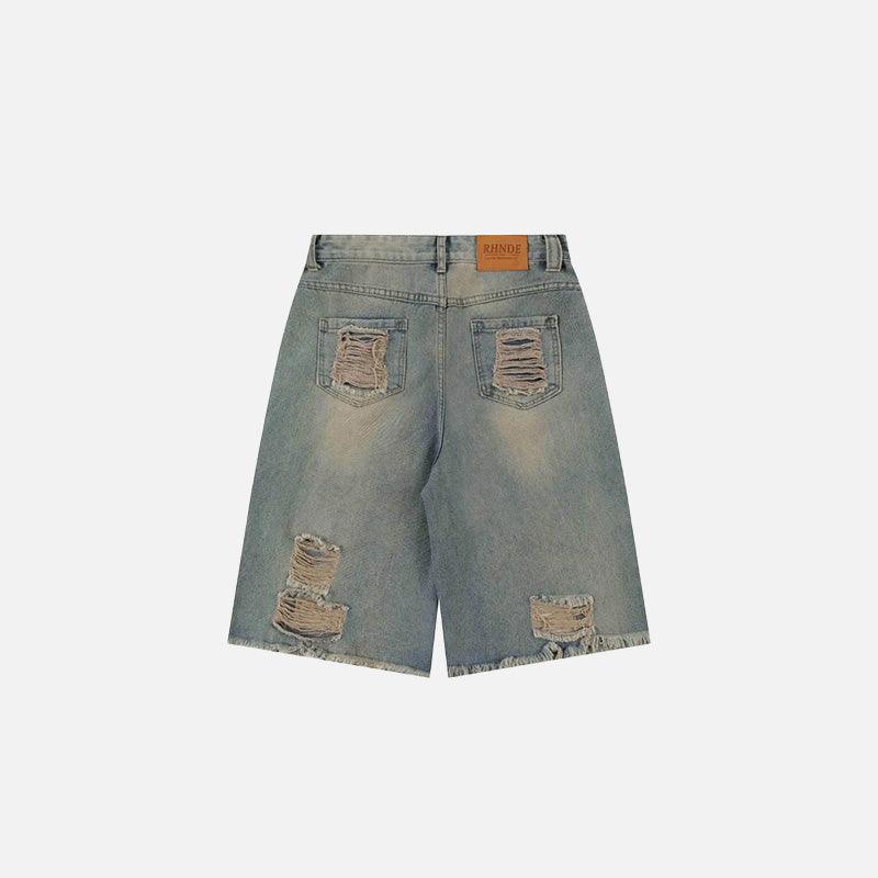 Washed Distressed Jorts - tntwear1