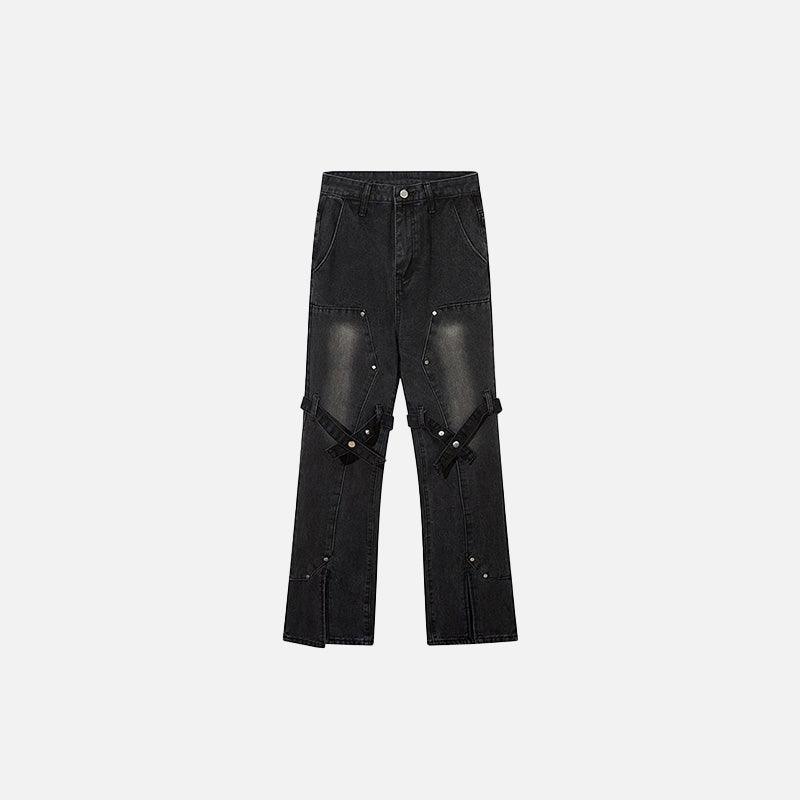 Punk High-waist Gothic Jeans - tntwear1