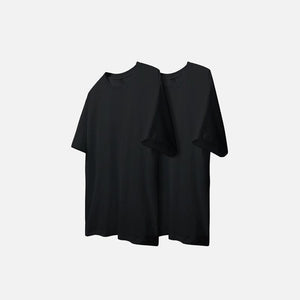 Black And White Solid Color T-shirt - tntwear1