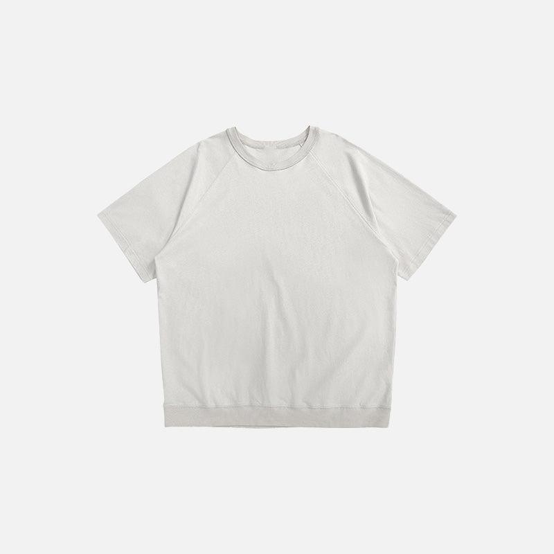 Elbow-Length Loose Blank T-shirt - tntwear1