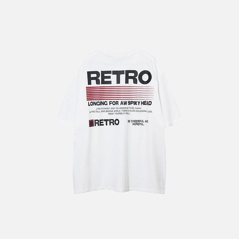 Y2k Loose Retro Printed T-shir - tntwear1