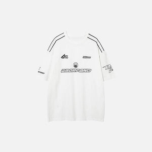 Loose Side Stripe Racing T-shirt - tntwear1