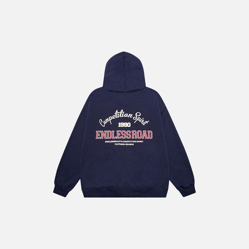 Loose Retro Endless Road Hoodie - tntwear1