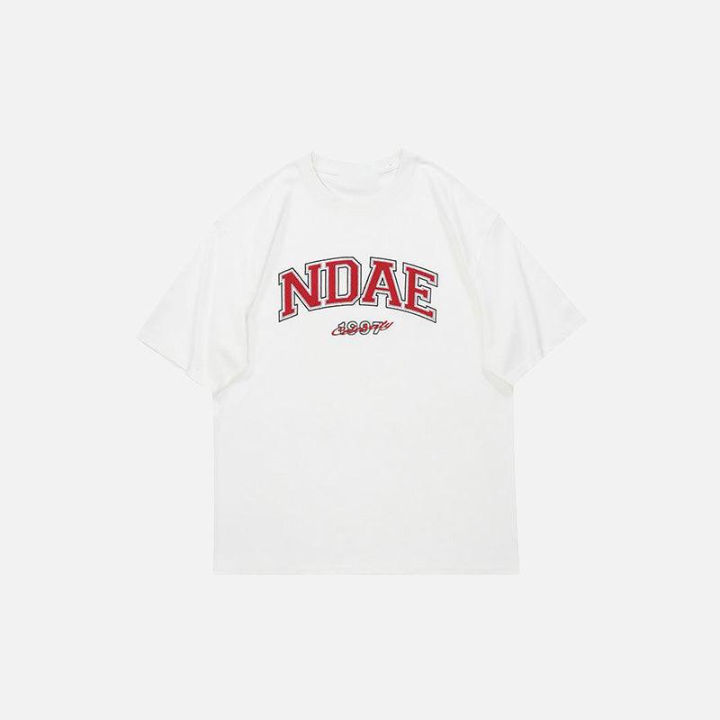 Oversized Comfy Letter Print T-shirt - tntwear1