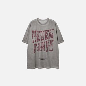 Letter Printed Washed Oversized T-shirt - tntwear1