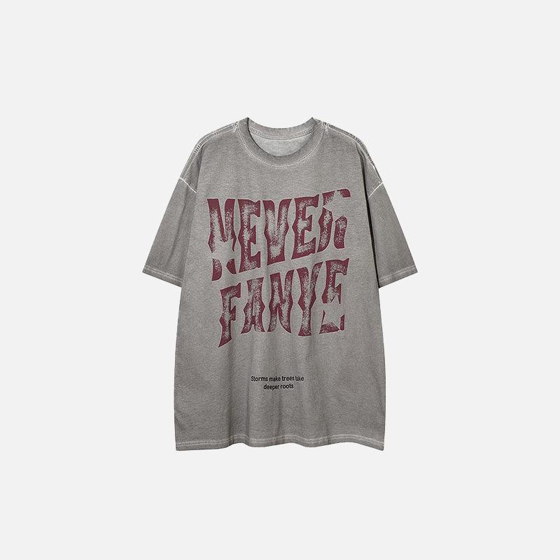 Letter Printed Washed Oversized T-shirt - tntwear1