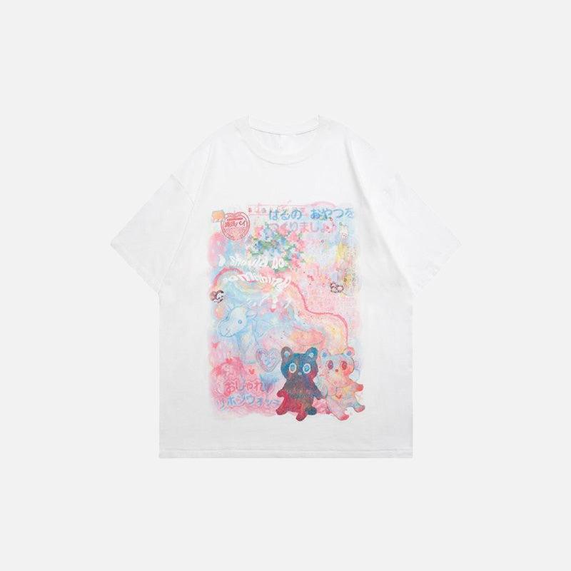 Loose Cute Cartoon Printed T-Shirt - tntwear1