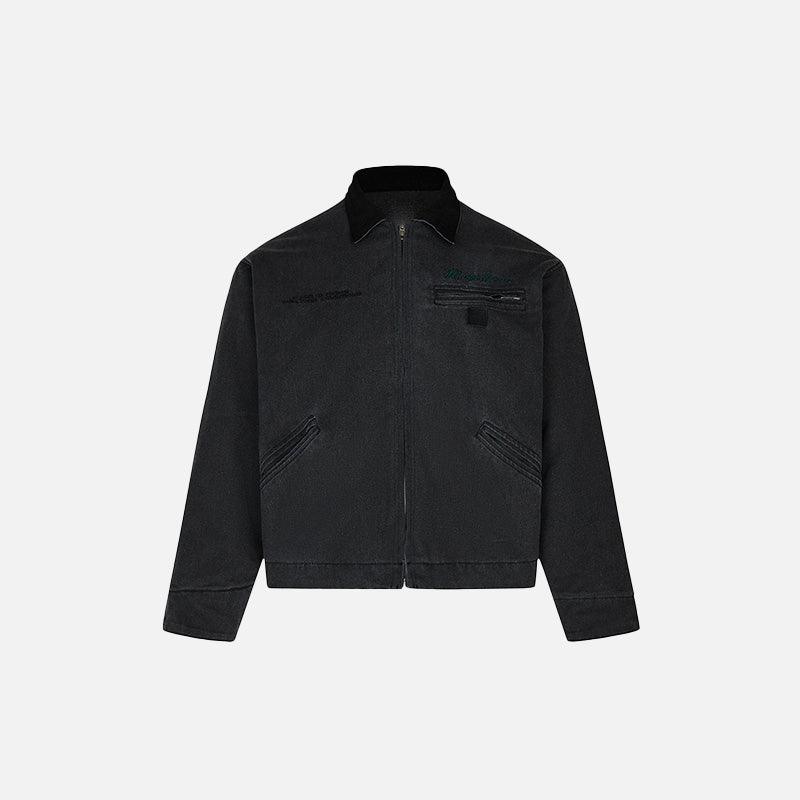 Y2k Loose Retro Solid Jacket - tntwear1